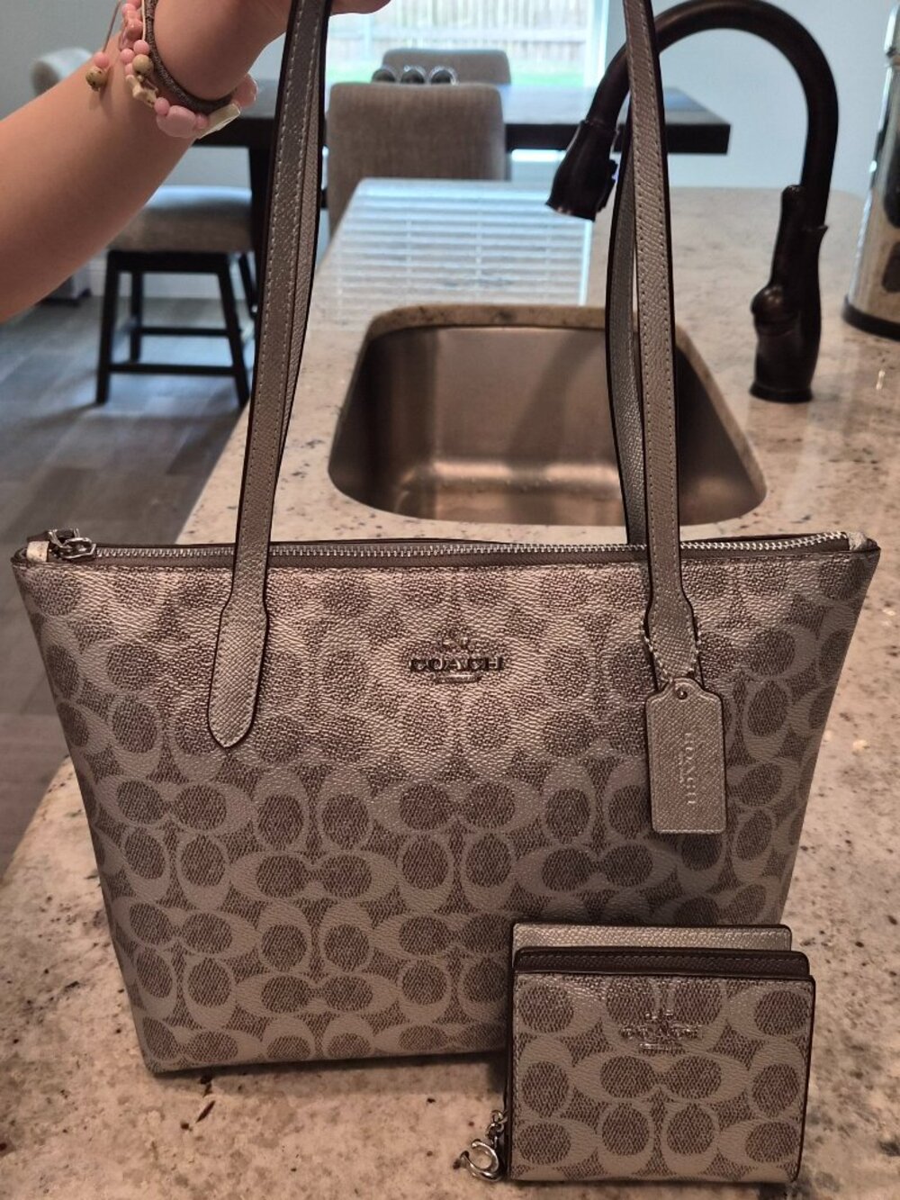Coach Fiona Zip Tote Bag/Wallet